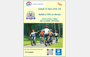 Samedi 21 Mars 2026 : Balade à vélo sur Bernay