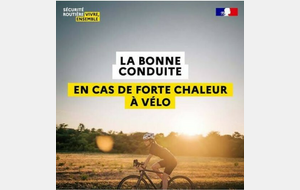 PREVENTION DE LA PRATIQUE DU CYLOTOURISME EN PERIODE DE  CANICULE