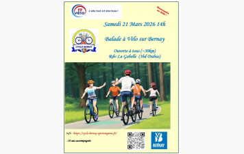 Samedi 21 Mars 2026 : Balade à vélo sur Bernay