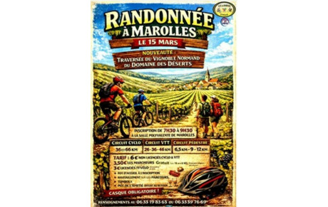 Dimanche 15 mars 2026 : Cyclo à Marolles