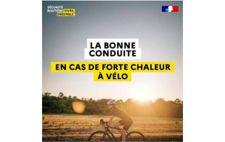 PREVENTION DE LA PRATIQUE DU CYLOTOURISME EN PERIODE DE  CANICULE